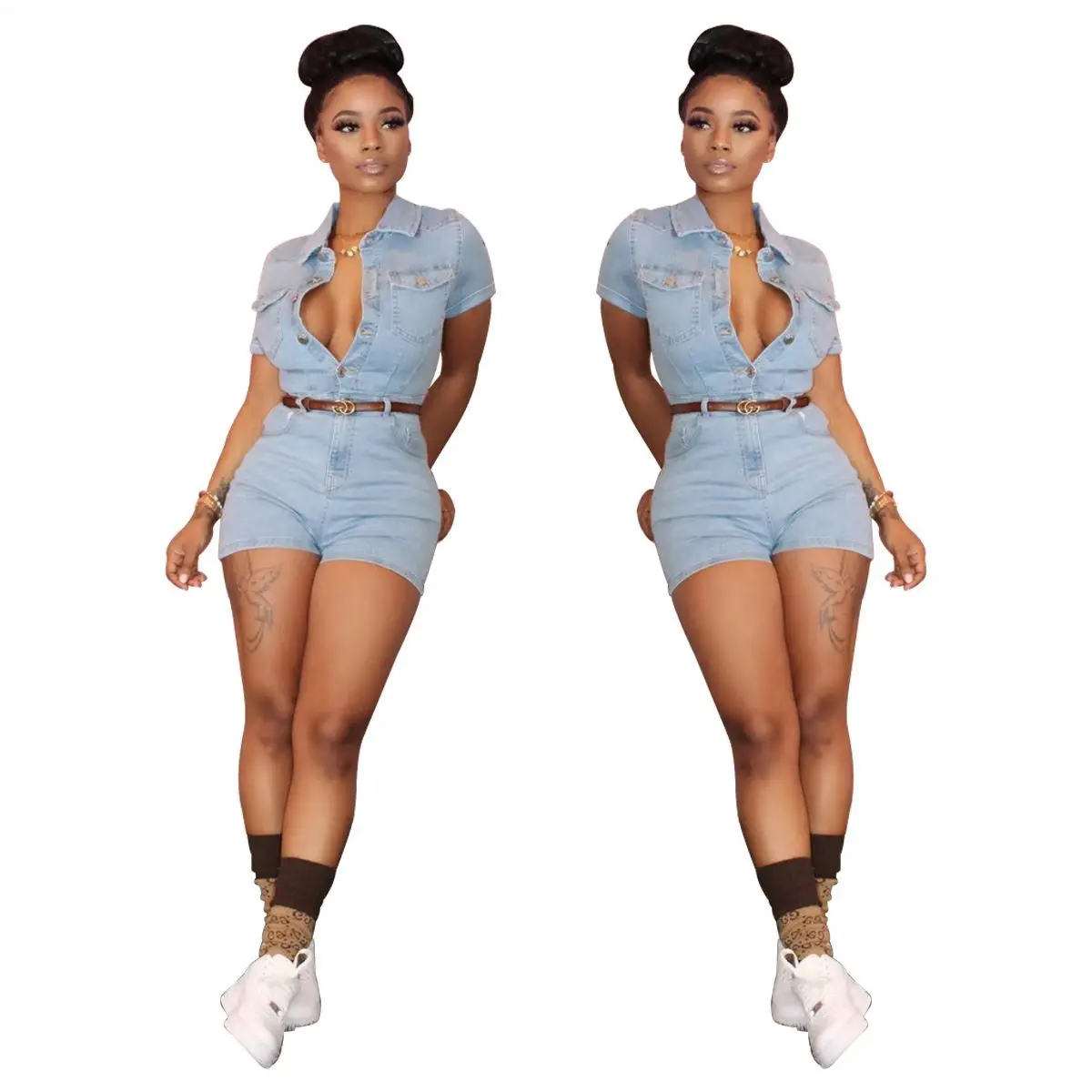 WY6655 Best Quality Casual Sale Cheap Online Women Sexy Short Sleeves Rompers Denim Button Romper Women Sexy Romper Jumpsuit
WY6655 Best Quality Casual Sale Cheap Online Women Sexy Short Sleeves Rompers Denim Button Romper Women Sexy Romper Jumpsuit