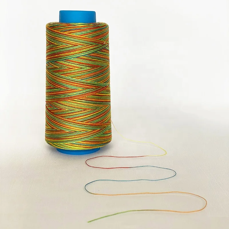 402 Colorful 100% Polyester Cotton Thread multi color Rainbow Sewing Thread, Customized
402 Colorful 100% Polyester Cotton Thread multi color Rainbow Sewing Thread, Customized