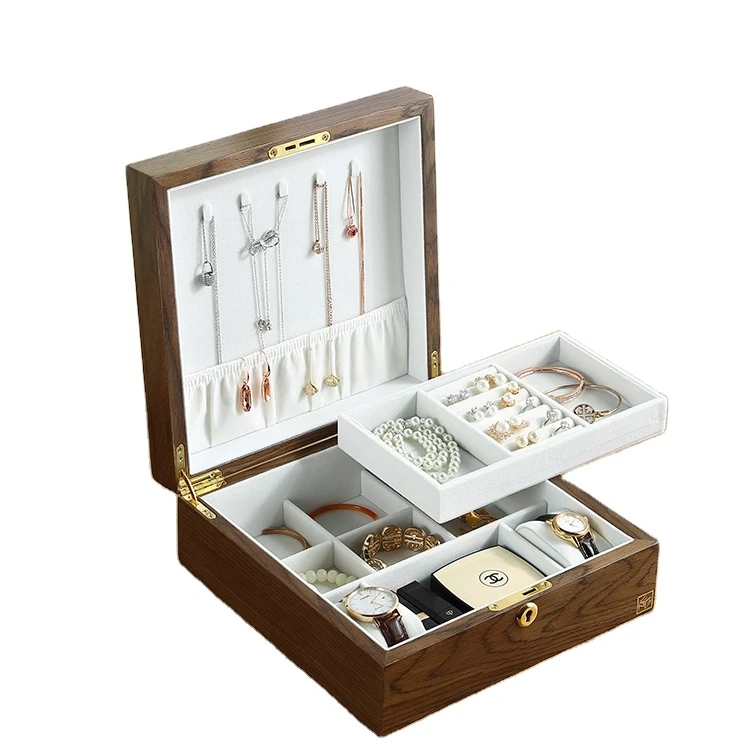 Large Capacity Wooden Jewelry Storage Box With Lock Necklace Ring Earring Watch Wood Organizers Storage Case Jewelry Gift Box
Large Capacity Wooden Jewelry Storage Box With Lock Necklace Ring Earring Watch Wood Organizers Storage Case Jewelry Gift Box