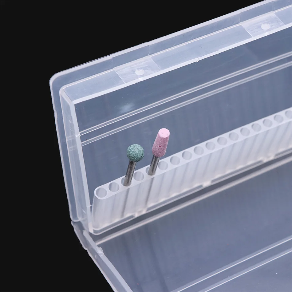20 Slots Clear Nail Drill Bit Brush Plastic Storage Box Holder Container Manicure Cutters Display Nail Accessories Nail Art Tool
20 Slots Clear Nail Drill Bit Brush Plastic Storage Box Holder Container Manicure Cutters Display Nail Accessories Nail Art Tool