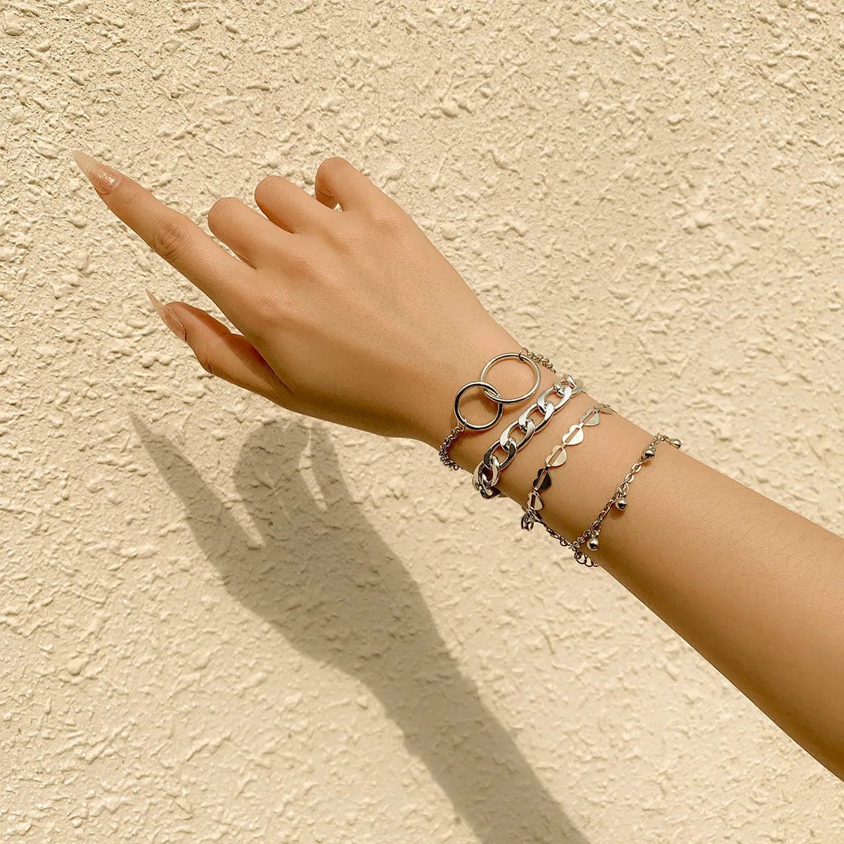 Fashion Creative Multi-Element Combination Bracelet Female Luxury Exquisite Gold Multi-layer Chain Bracelet Chic Jewelry Set, Gold silver
Fashion Creative Multi-Element Combination Bracelet Female Luxury Exquisite Gold Multi-layer Chain Bracelet Chic Jewelry Set, Gold silver