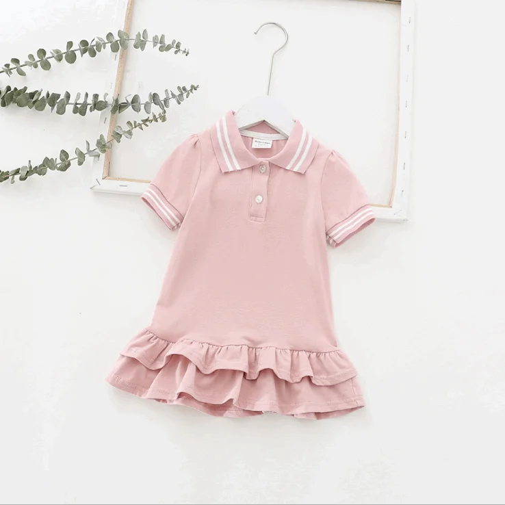 Summer simple frillery polo girl casual dress Kids Short Sleeve Dress Toddler cotton Dress
Summer simple frillery polo girl casual dress Kids Short Sleeve Dress Toddler cotton Dress