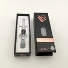 prefilled sterile 1ml cbd oil glass syringe packaging with vvs logo