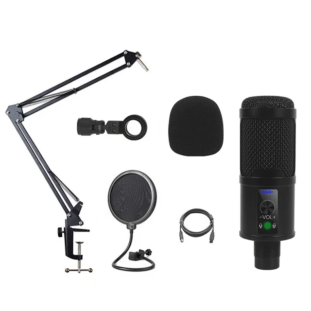 Professional Studio Sound Recording Recorder Kit Microphone Stand USB Condenser Microphone
Professional Studio Sound Recording Recorder Kit Microphone Stand USB Condenser Microphone