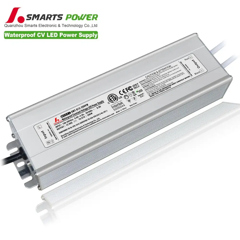 factory 200w AC to DC LED driver 12v 16 amp ip67 power supply
