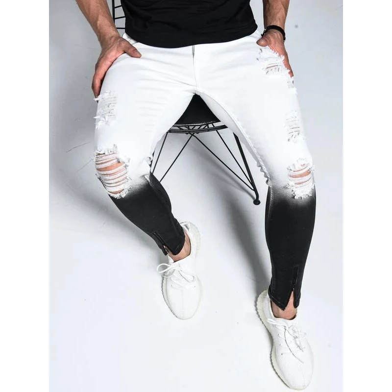 2021 new arriavals ripped men's jeans Gradient color zipper cuff stretch denim pants long trousers mens casual streetwear bottom
2021 new arriavals ripped men's jeans Gradient color zipper cuff stretch denim pants long trousers mens casual streetwear bottom