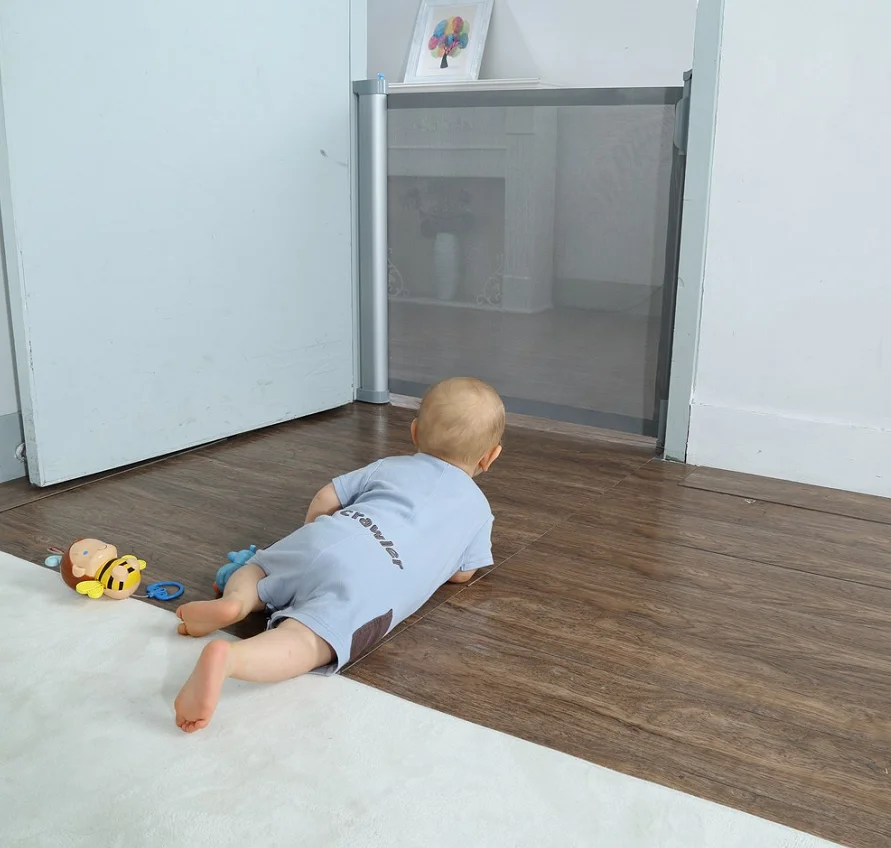 Retractable Baby Gate Wide Safety Mesh Gate Easy to Roll and Latch for Stairways Doorways Hallways, Grey, black, and white, custom is welcome
Retractable Baby Gate Wide Safety Mesh Gate Easy to Roll and Latch for Stairways Doorways Hallways, Grey, black, and white, custom is welcome