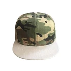 Fashion camo 5 panel snap back hat wholesale customized plain flat cotton cap and hat