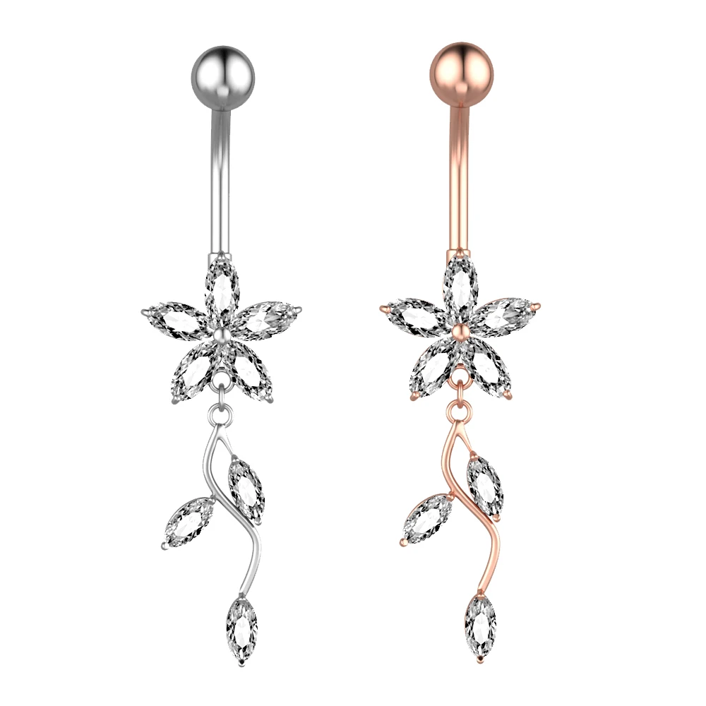 Fashion 5 Leaves Belly Piercing Stainless Steel Unisex Navel Rings Belly Button Pretty Flower Body Jewelry for Girls
Fashion 5 Leaves Belly Piercing Stainless Steel Unisex Navel Rings Belly Button Pretty Flower Body Jewelry for Girls