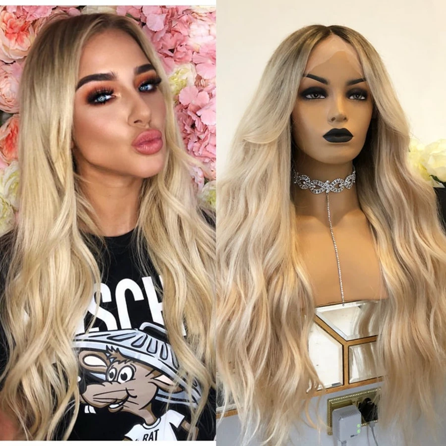 Ombre Wavy Blonde Brazilian Human Hair Wigs Brown and Blonde 180Density Lace Front Wigs for Black Women Transparent Lace
Ombre Wavy Blonde Brazilian Human Hair Wigs Brown and Blonde 180Density Lace Front Wigs for Black Women Transparent Lace