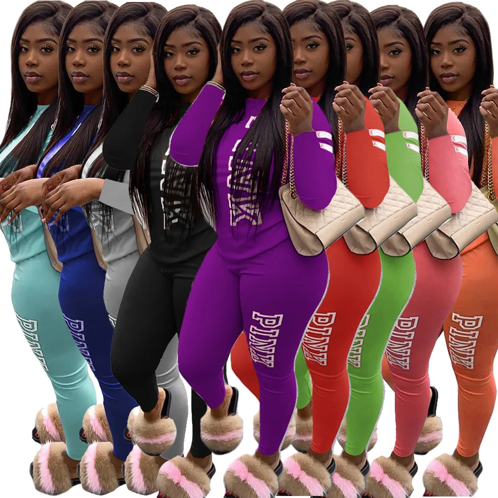 Tracksuits Sets 2020 Autumn Letter Printed Women Casual Two Piece T Shirt Long Sleeve
Tracksuits Sets 2020 Autumn Letter Printed Women Casual Two Piece T Shirt Long Sleeve