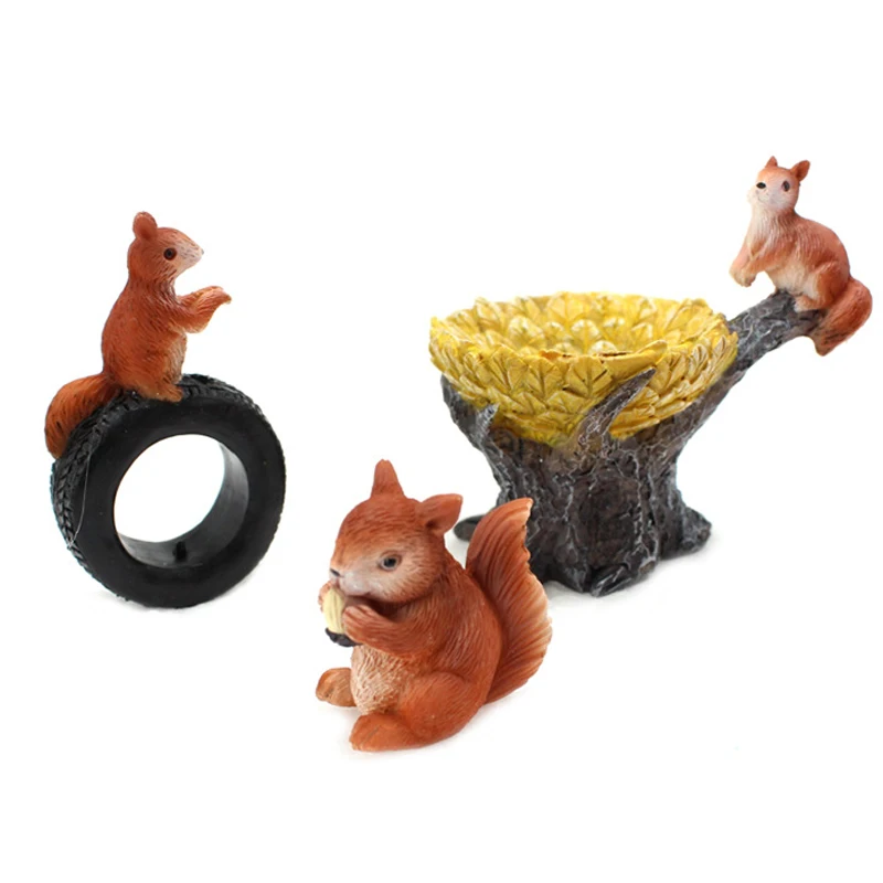 1 sets Mini Landscape Decoration Squirrel Sculpture Home Garden Decoration Ornaments, As picture
1 sets Mini Landscape Decoration Squirrel Sculpture Home Garden Decoration Ornaments, As picture