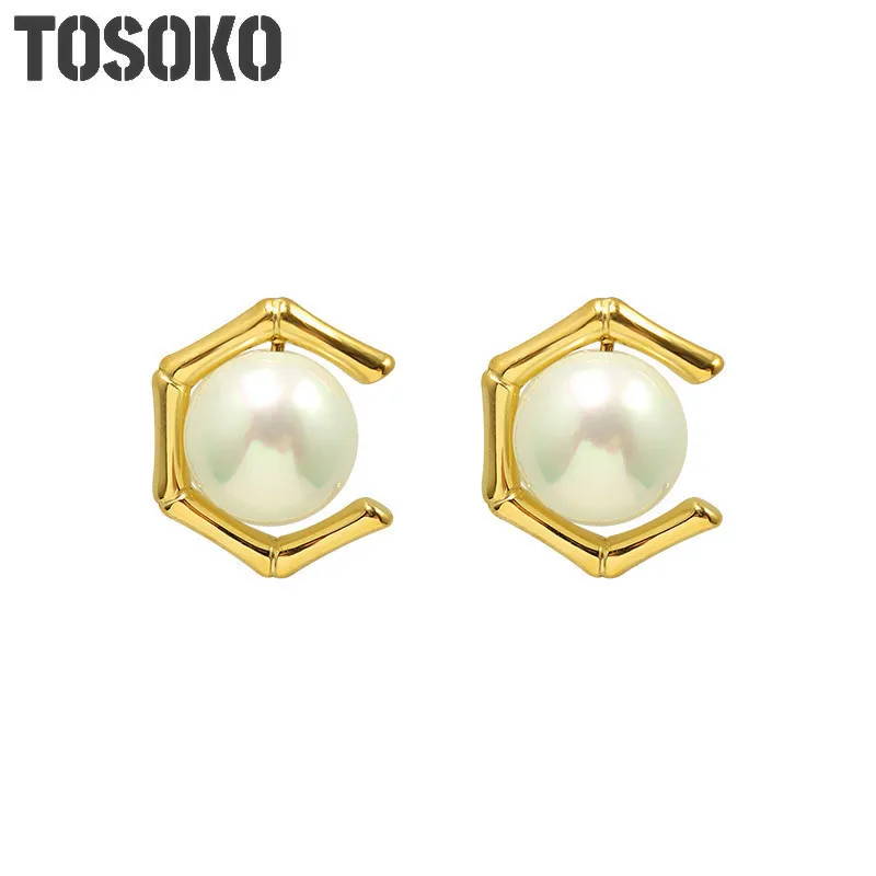 Stainless Steel Jewelry C-Shaped Bamboo Pearl Earnails Women's Elegant Earrings BSF444
Stainless Steel Jewelry C-Shaped Bamboo Pearl Earnails Women's Elegant Earrings BSF444