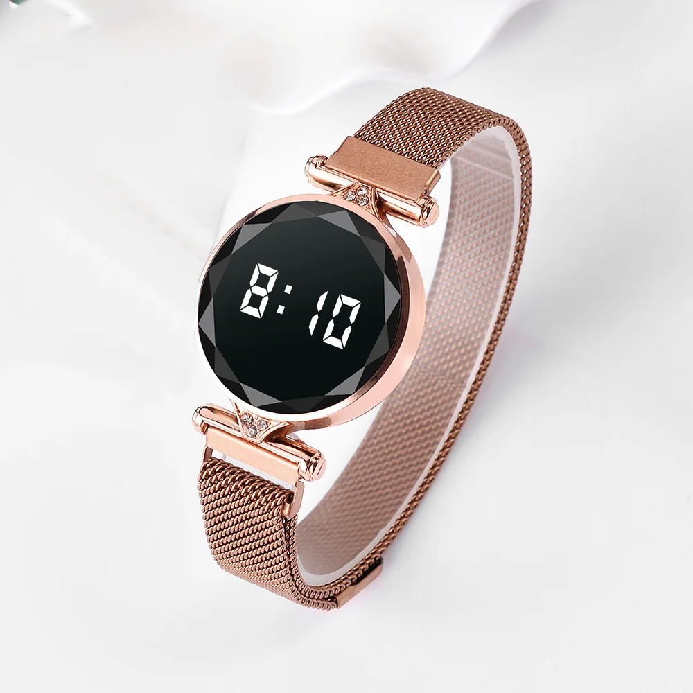 2021 Luxury Digital Magnet Watches For Women Rose Gold Stainless Steel Dress LED Quartz Watch Female Clock Relogio Feminino
2021 Luxury Digital Magnet Watches For Women Rose Gold Stainless Steel Dress LED Quartz Watch Female Clock Relogio Feminino