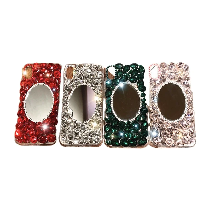 Women Luxury Diamond Cell Phone Cases with Mirror Acrylic Hard Cover for iPhone 11 12 Pro Max Xr X 7 8Plus, 4 colors
Women Luxury Diamond Cell Phone Cases with Mirror Acrylic Hard Cover for iPhone 11 12 Pro Max Xr X 7 8Plus, 4 colors