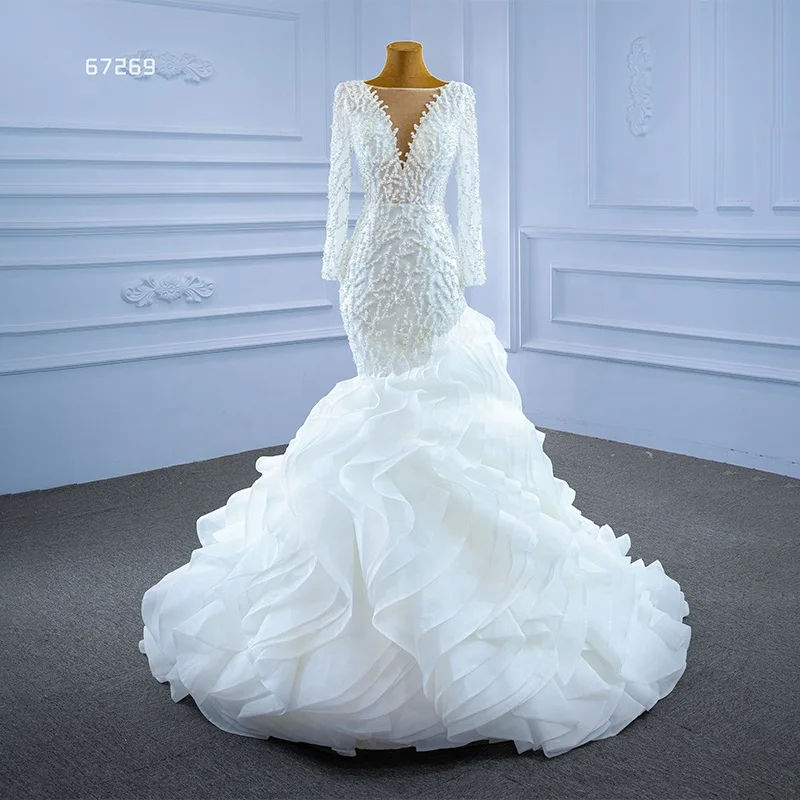 Jancember RSM67269 Women Fashion Mermaid Elegant Long Sleeve Bridal Wedding Dress, Ivory
Jancember RSM67269 Women Fashion Mermaid Elegant Long Sleeve Bridal Wedding Dress, Ivory