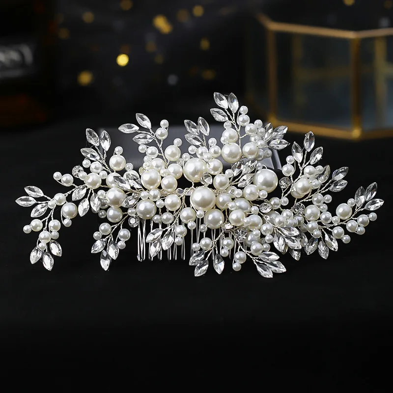 Sparkling Jewelry Wedding Hair Combs Popular Bridal Headpieces Handmade Pearl Hair Accessories
Sparkling Jewelry Wedding Hair Combs Popular Bridal Headpieces Handmade Pearl Hair Accessories
