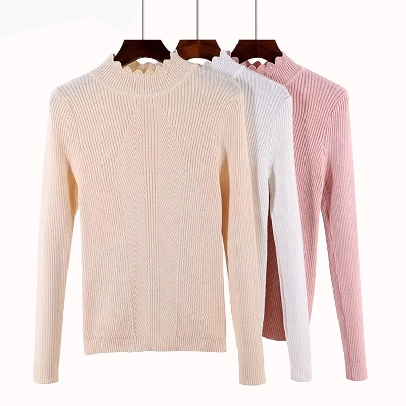 Fashion 2020 Womens Sweater Lace Half Turtleneck Knitwear Solid Color Knit Sweaters Sweet Women Knitted Pullover, 5 solid colors as shown
Fashion 2020 Womens Sweater Lace Half Turtleneck Knitwear Solid Color Knit Sweaters Sweet Women Knitted Pullover, 5 solid colors as shown