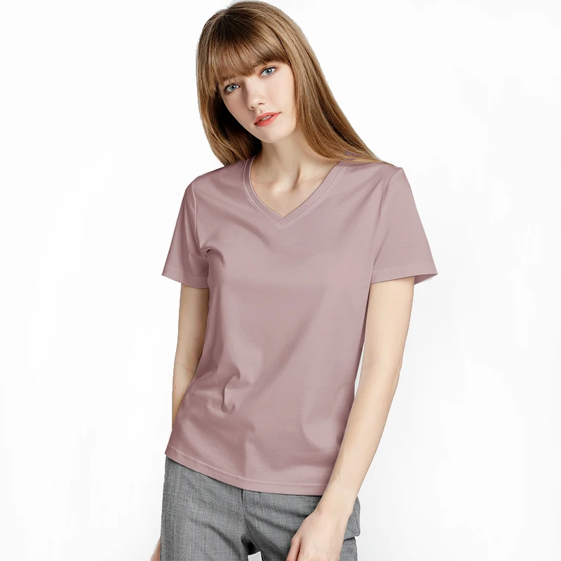 2021 Summer New Arrival Women's V Neck And O Neck Pure Cotton Solid Short Sleeve T Shirt
2021 Summer New Arrival Women's V Neck And O Neck Pure Cotton Solid Short Sleeve T Shirt