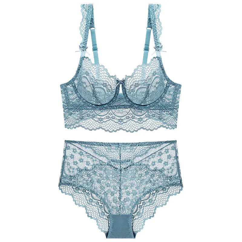 New European American Sexy Ultra-thin Lace Underwear Women's Comfortable Breathable Big Breasts Large Size Bra Set Sexy Lingerie
New European American Sexy Ultra-thin Lace Underwear Women's Comfortable Breathable Big Breasts Large Size Bra Set Sexy Lingerie