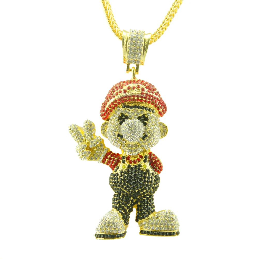 Three-Dimensional Diamond-Studded Color Character Pendant Necklace For Men Hip-Hop Ladybug Necklace Layered Necklace
Three-Dimensional Diamond-Studded Color Character Pendant Necklace For Men Hip-Hop Ladybug Necklace Layered Necklace