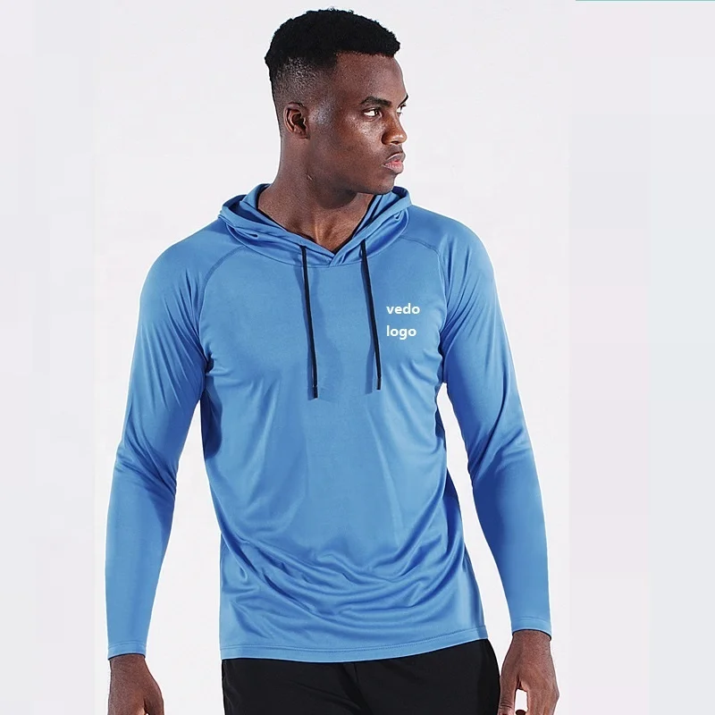 US Size Fitness T Shirt Custom Logo Polyester Long Sleeve Sportswear Muscle Fit T Shirt GYM Workout Hooded T-shirt For Men
US Size Fitness T Shirt Custom Logo Polyester Long Sleeve Sportswear Muscle Fit T Shirt GYM Workout Hooded T-shirt For Men