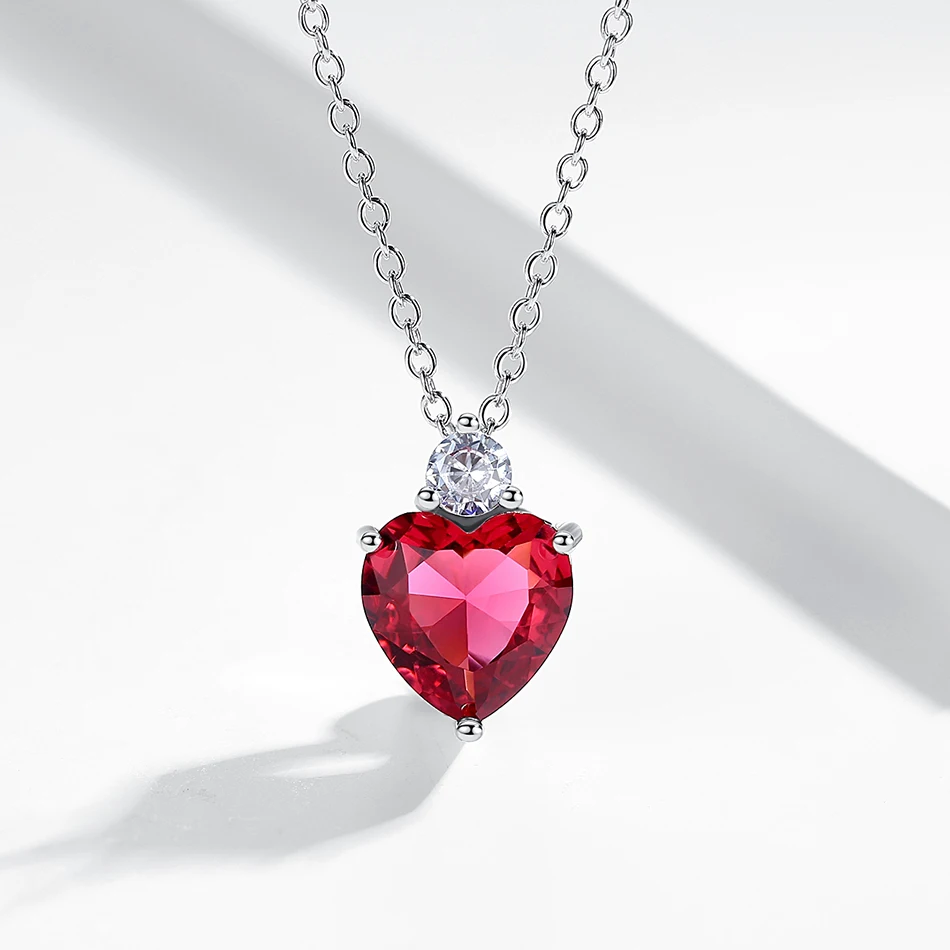 Valentine's day 925 Sterling Silver Heart shape Necklace Red Crystal Pendant Necklace for Women Daily Wearing
Valentine's day 925 Sterling Silver Heart shape Necklace Red Crystal Pendant Necklace for Women Daily Wearing