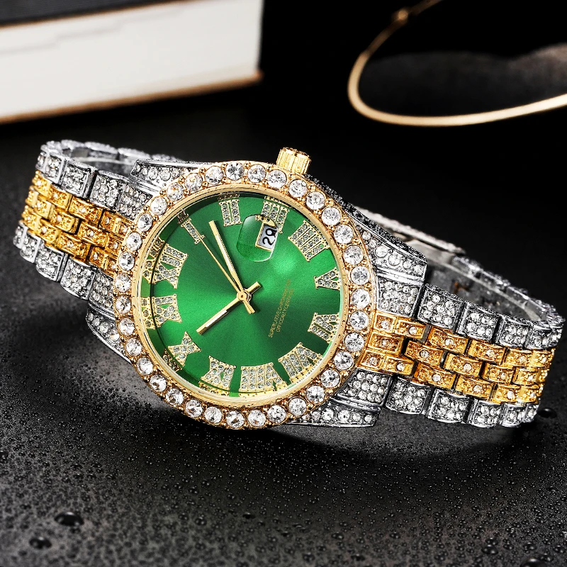 Fashion Luxury Hiphop Watch Bling Bling Diamond Wristwatch Stainless Steel Band Wrist Quartz Men Watches
Fashion Luxury Hiphop Watch Bling Bling Diamond Wristwatch Stainless Steel Band Wrist Quartz Men Watches