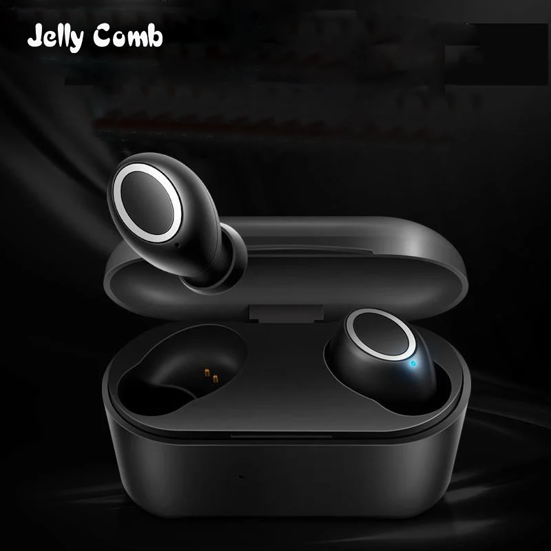 Jelly Comb Blue-tooth Fingerprint Touch Headset 5.0 HD Stereo Wireless Earphone Blue-tooth Sport Headset with Charging Box, Black,rose pink,gold,silver
Jelly Comb Blue-tooth Fingerprint Touch Headset 5.0 HD Stereo Wireless Earphone Blue-tooth Sport Headset with Charging Box, Black,rose pink,gold,silver