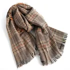 Wholesale Winter Shawl Warm Fashion Plaid Pashmina Scarf With Tassel