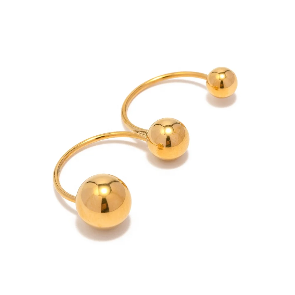 New Trendy Minimalist Ball Design Geometric Waterproof 18K Gold Plated Finger Ring Jewelry For Women
New Trendy Minimalist Ball Design Geometric Waterproof 18K Gold Plated Finger Ring Jewelry For Women