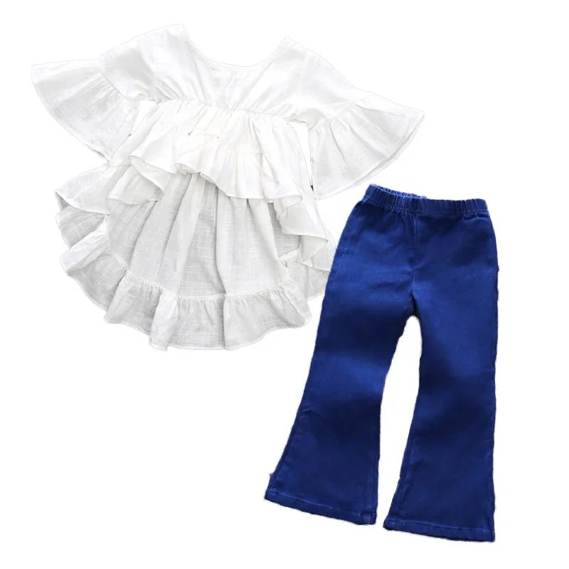 new hot selling Solid color high low top white Fashion ruffle custom sizes fashion baby girls 2-piece set high low top Design
new hot selling Solid color high low top white Fashion ruffle custom sizes fashion baby girls 2-piece set high low top Design