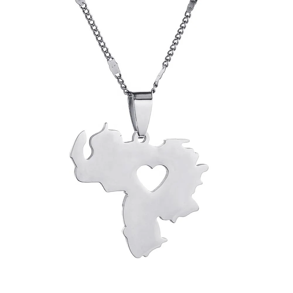 Stainless Steel Venezuela Map Pendant Necklace Silver Color Venezuelan Map Chain Jewelry
Stainless Steel Venezuela Map Pendant Necklace Silver Color Venezuelan Map Chain Jewelry