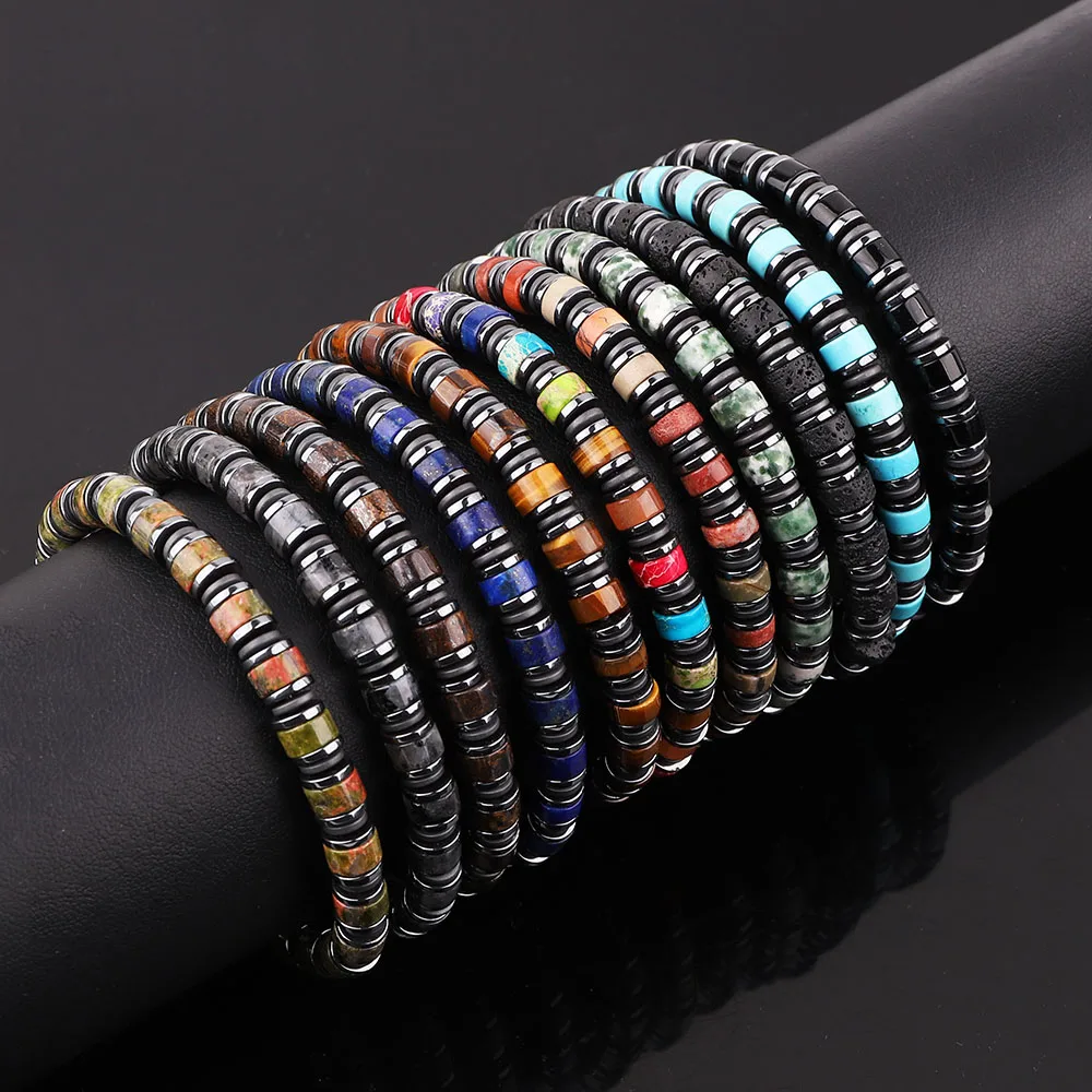 High Quality New Design Natural Stone Hematite Spacers Elastic Beaded Bracelet Men JBS12606
High Quality New Design Natural Stone Hematite Spacers Elastic Beaded Bracelet Men JBS12606