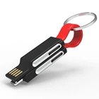 2020 New Designed 13cm Keychain Phone Charger 3 in 1 Mini Magnetic Usb Cable For iphone/ Android Key Ring Cable