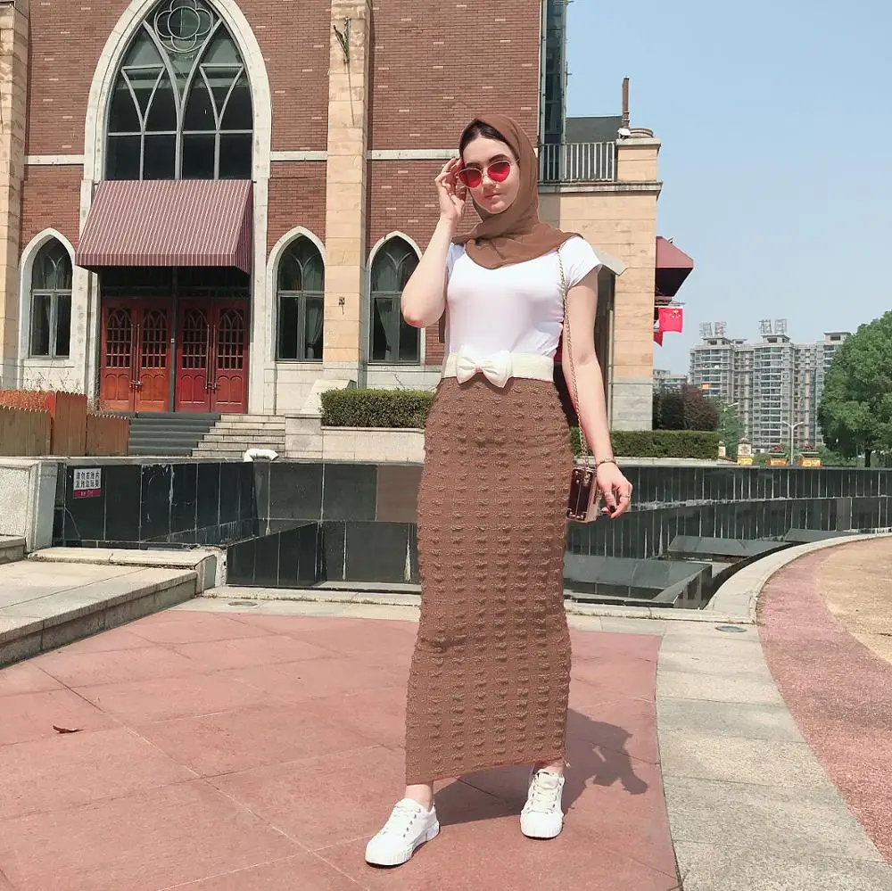 2019 new arrival fashion beautiful long pencil skirt knit material for muslim women
2019 new arrival fashion beautiful long pencil skirt knit material for muslim women