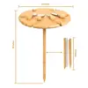 New Design Portable Bamboo Outdoor Beach Park Picnic Table Wine Holder with cheese Cutlery Set and wine Opener