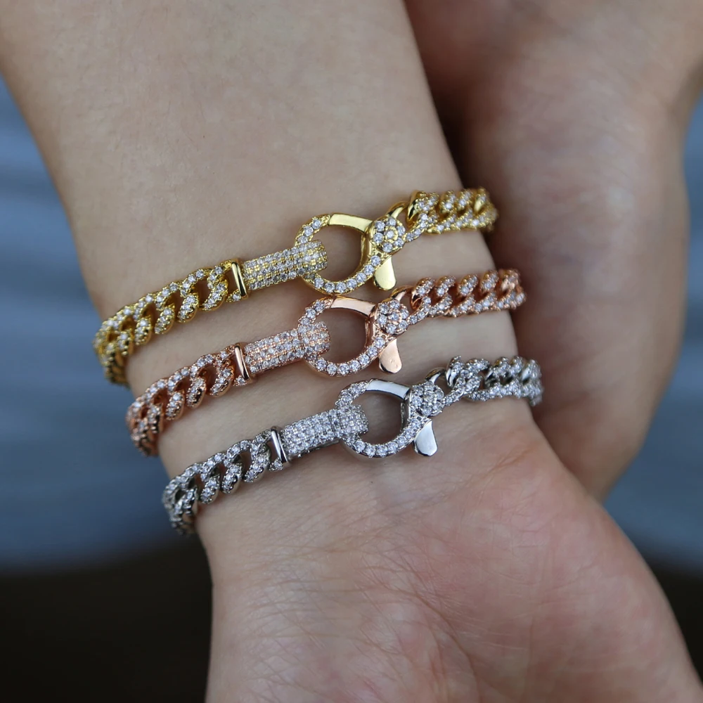 Hot style Hip hop studded zircon jewelry Miami cuban link chain women bracelet, Picture
Hot style Hip hop studded zircon jewelry Miami cuban link chain women bracelet, Picture