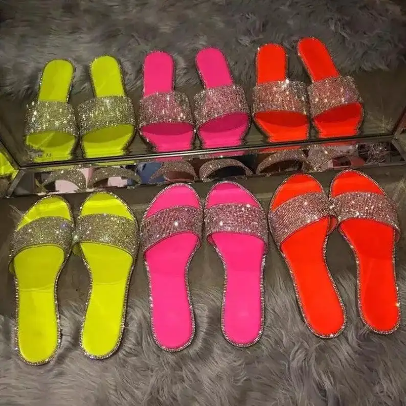 INS EVA hot sale lady beach slide Amazon New style girls Colorful Rhinestone Diamond Slippers Women flat sandals, Yellow, black, orange, rose red, khaki
INS EVA hot sale lady beach slide Amazon New style girls Colorful Rhinestone Diamond Slippers Women flat sandals, Yellow, black, orange, rose red, khaki