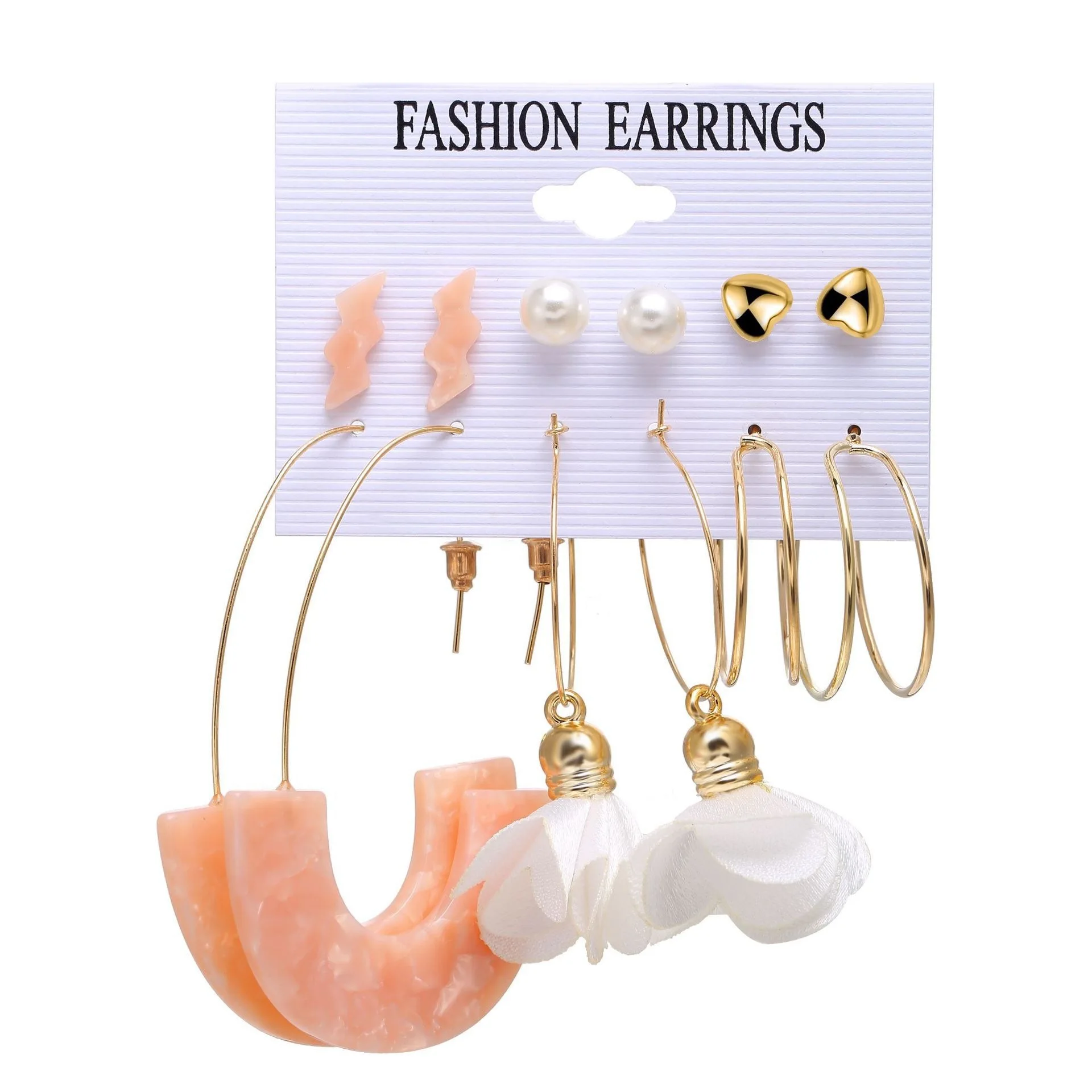 PAVA Fashion 6pcs Acrylic Hoop Earrings Set Bohemian tassel earrings Vintage Temperament Color Earring sets for women girls gift
PAVA Fashion 6pcs Acrylic Hoop Earrings Set Bohemian tassel earrings Vintage Temperament Color Earring sets for women girls gift