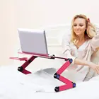Wideny Red Adjustable Height laptop Table Desk With Foldable Legs for Reading Writing on Bed Couch Sofa Floor