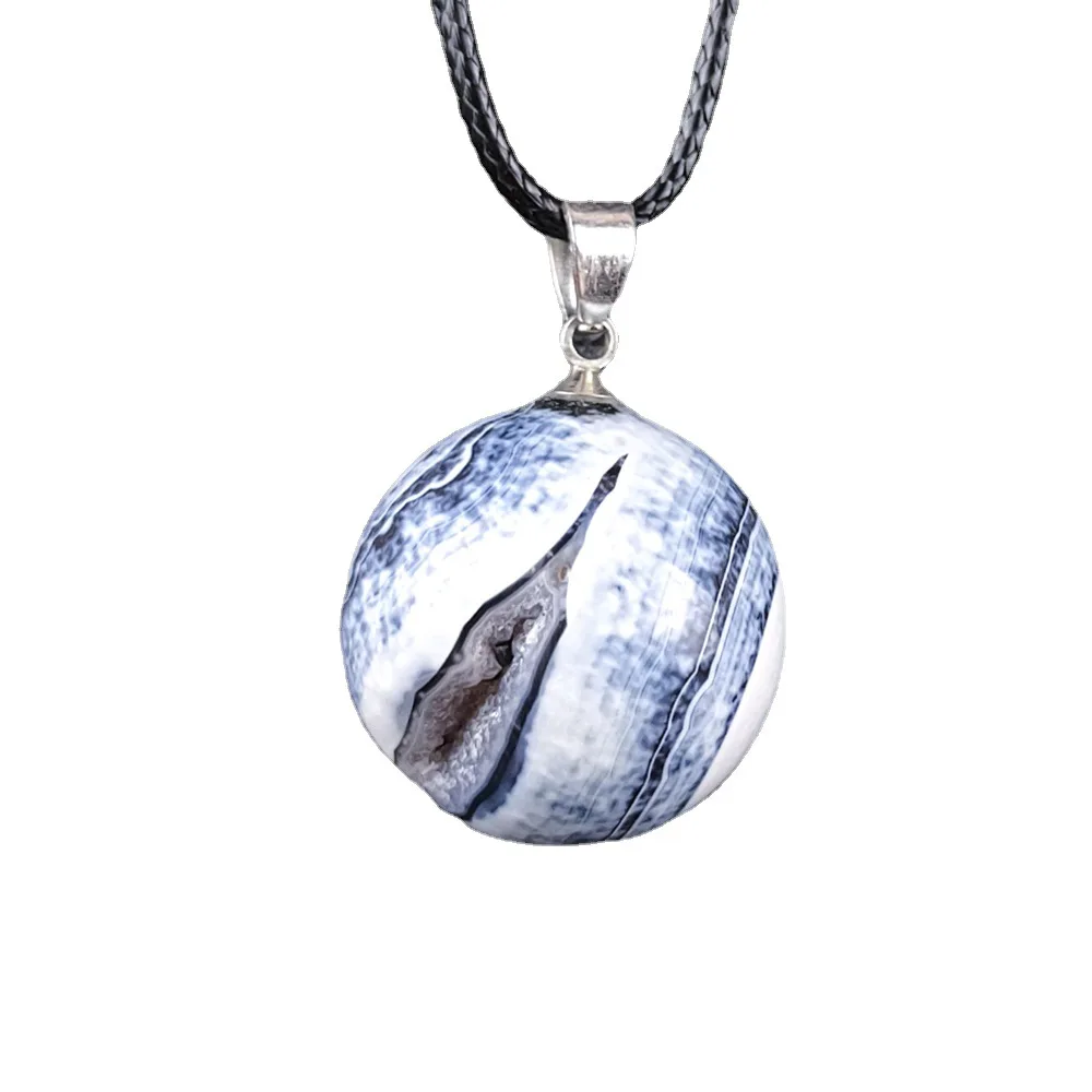 High Quality Agate Crystal Hole Ghost Eye Necklace Pendant Natural Crystal Round Ball Pendant, Picture shows
High Quality Agate Crystal Hole Ghost Eye Necklace Pendant Natural Crystal Round Ball Pendant, Picture shows