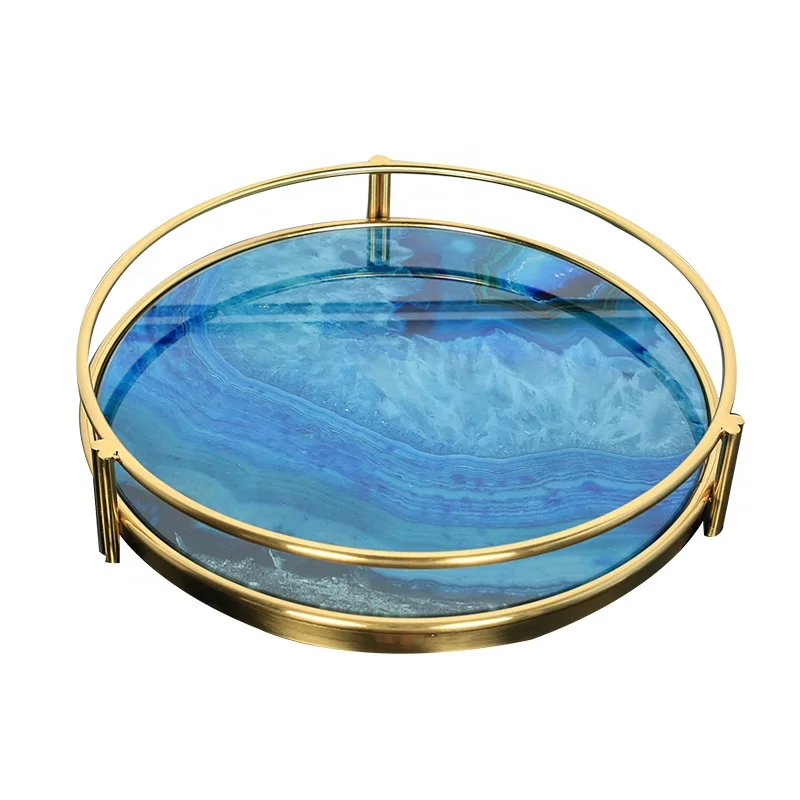 Nordic Light Luxury Metal Agate Tray Agate Stone Blue Glass Tray Storage Decor Serving Trays Table Storage Decoration Ornament
Nordic Light Luxury Metal Agate Tray Agate Stone Blue Glass Tray Storage Decor Serving Trays Table Storage Decoration Ornament