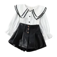 2020 Spring Kids Girls Clothes Sets Blouses + PU Short 2 Pcs Clothing Set Outfits Casual Clothes Outfits
2020 Spring Kids Girls Clothes Sets Blouses + PU Short 2 Pcs Clothing Set Outfits Casual Clothes Outfits