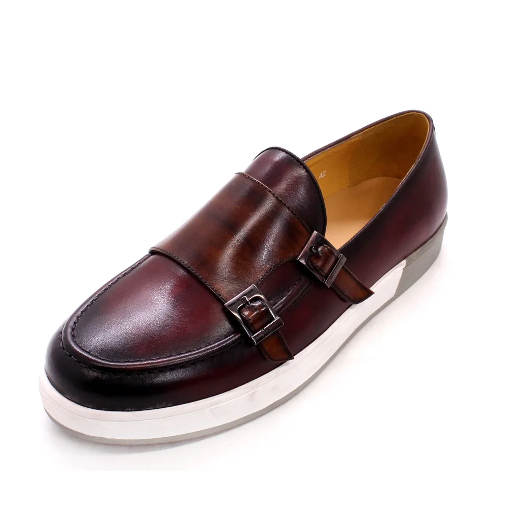 Fashion Round Toe Men's Casual Leather Shoes Genuine Leather Sneakers Double Monk Strap Dress Shoe for men, Brown
Fashion Round Toe Men's Casual Leather Shoes Genuine Leather Sneakers Double Monk Strap Dress Shoe for men, Brown
