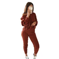 wholesale Fashion winter thick two piece sweater set women clothing solid ladies knitted sweater suit and pant
wholesale Fashion winter thick two piece sweater set women clothing solid ladies knitted sweater suit and pant