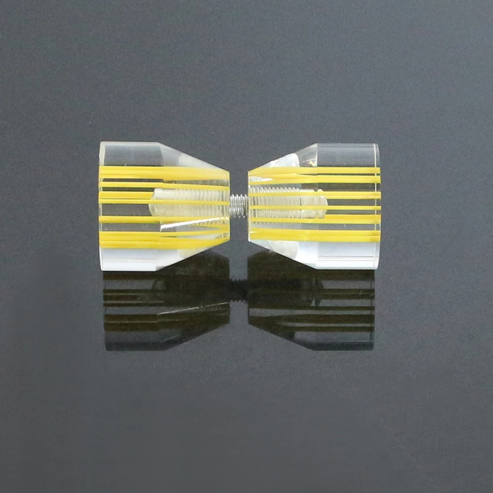 hot sale yellow acrylic crystal shower room bullet shape glass