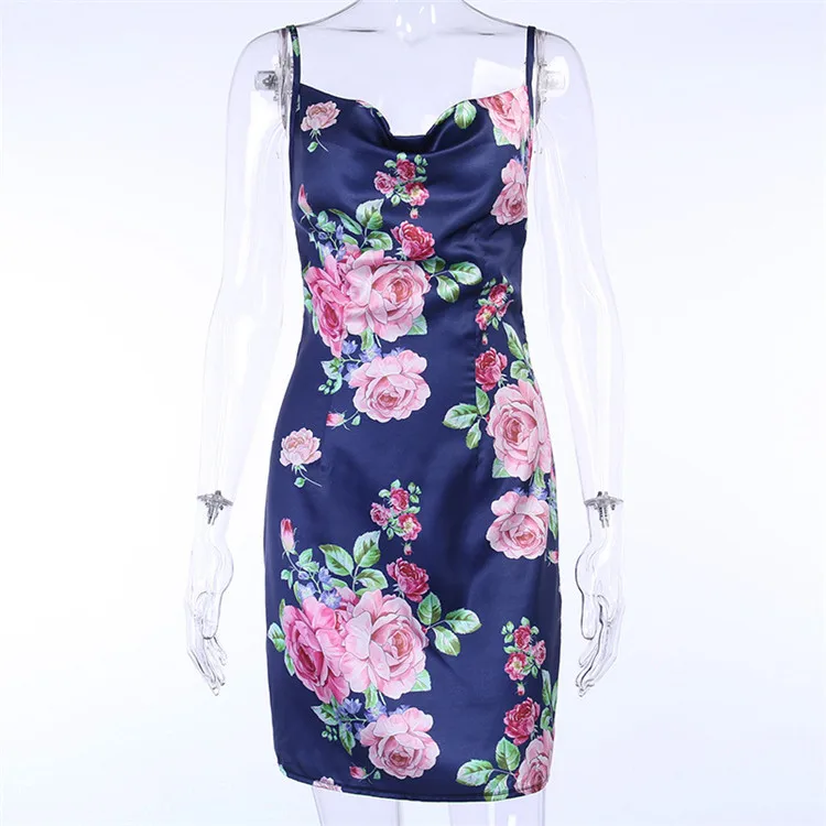 Sexy Flower Print Dress Slash Neck Spaghetti Strap Satin Dress 2020 Spring Summer Mini Party Dress Backless, Blue
Sexy Flower Print Dress Slash Neck Spaghetti Strap Satin Dress 2020 Spring Summer Mini Party Dress Backless, Blue