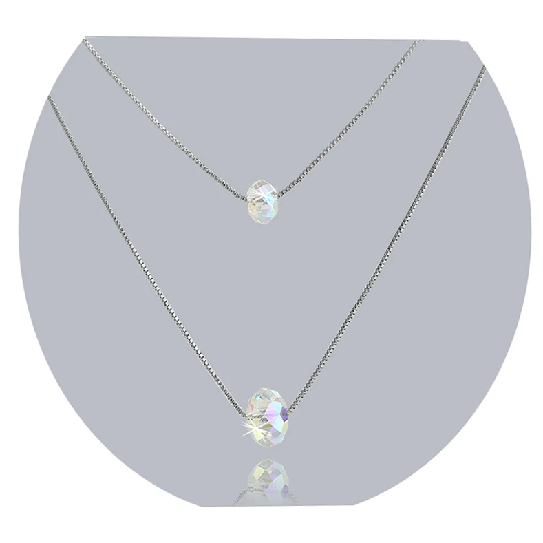 New Arrival Crystal Necklace Double Layer AB Crystal Beads Girl Women Delicate Jewelry Gift Silver chain Necklace
New Arrival Crystal Necklace Double Layer AB Crystal Beads Girl Women Delicate Jewelry Gift Silver chain Necklace