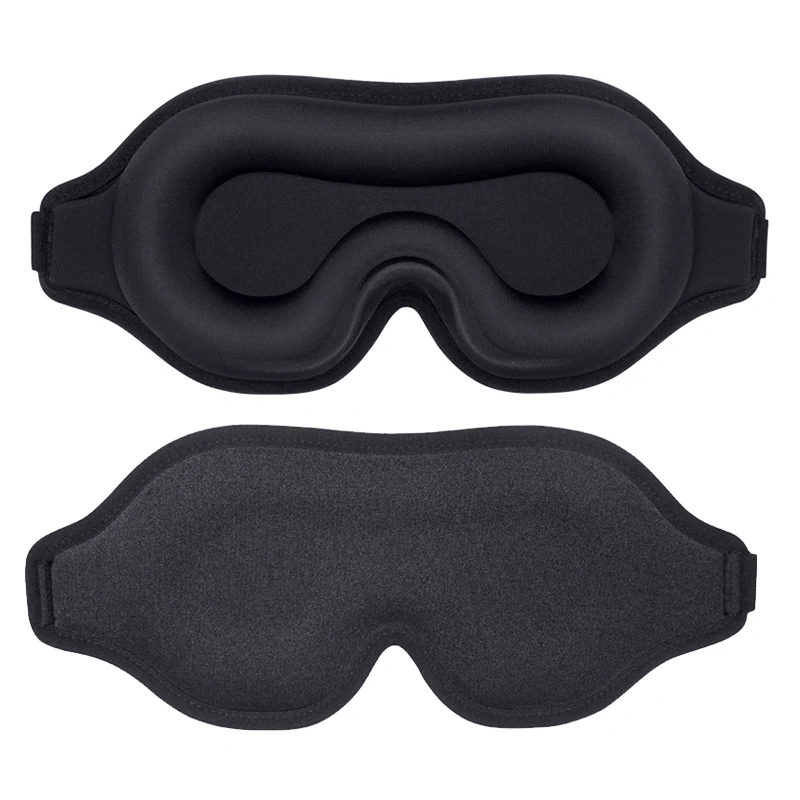 3D Memory sponge deep eye cups sleep eye mask for man and women, Black 
3D Memory sponge deep eye cups sleep eye mask for man and women, Black
